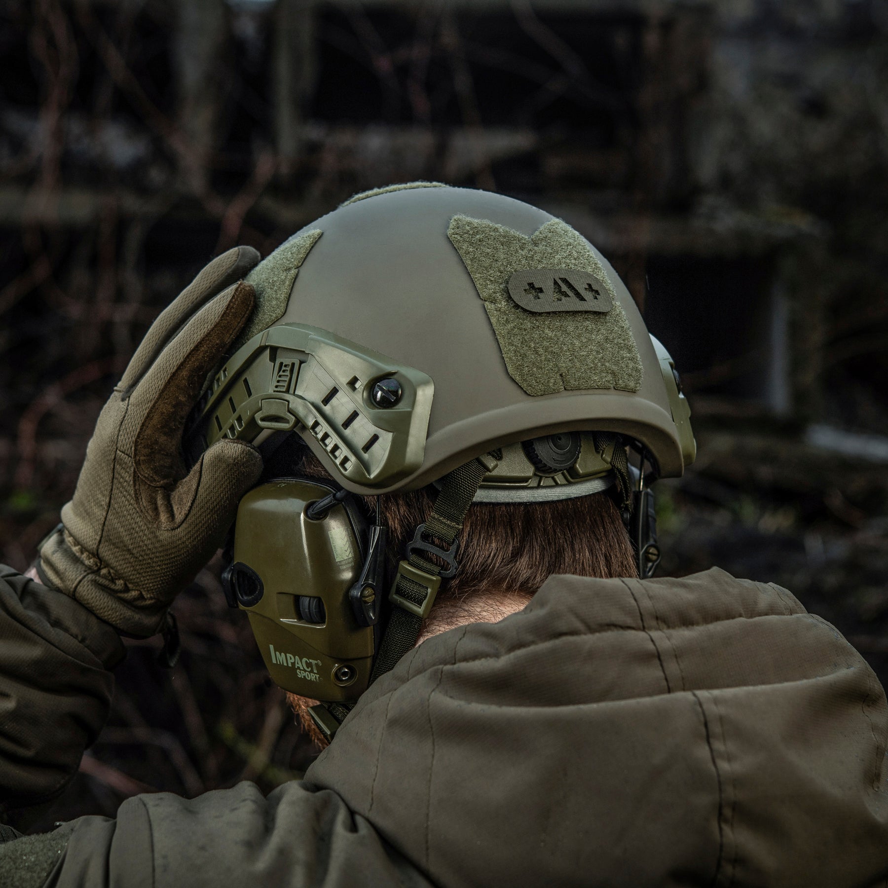 M-Tac нашивка група крові +A+ наскрізна Laser Cut Ranger Green