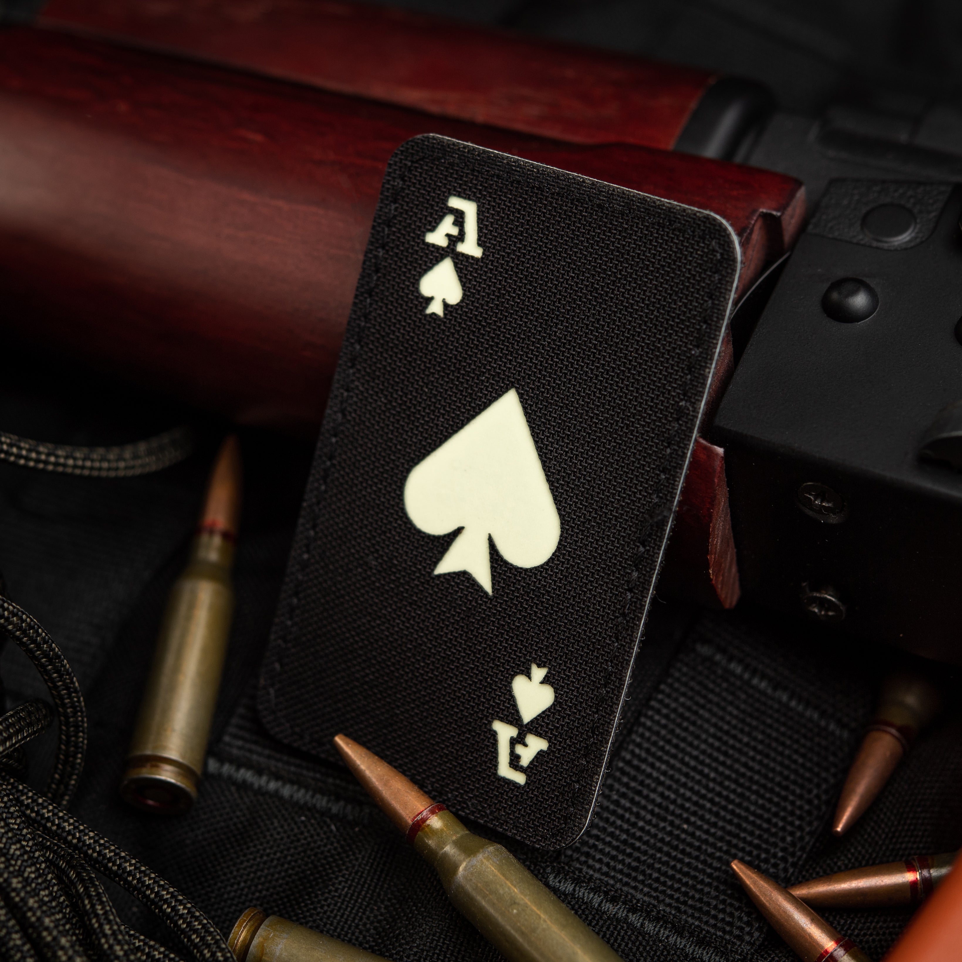 M-Tac нашивка Ace of Spades Laser Cut Black/світлонакопичувач