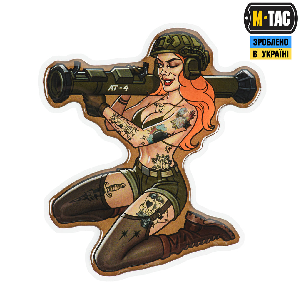 M-Tac наклейка Tactical girl №9 AT4 Тату