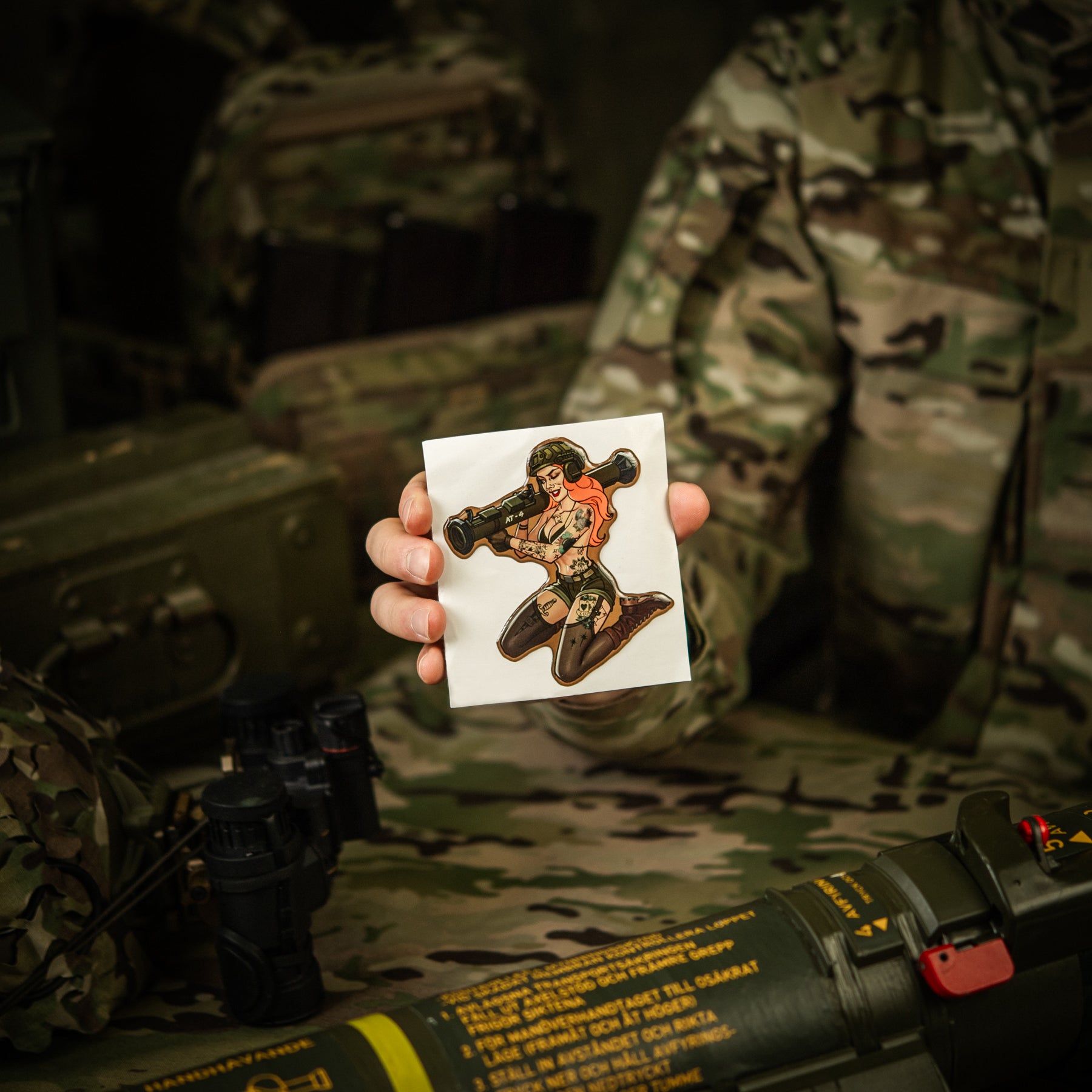 M-Tac наклейка Tactical girl №9 AT4 Тату