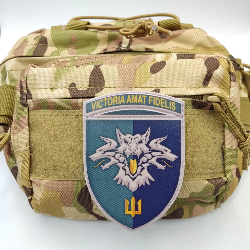 Шеврон ПВХ ЗСУ 38 окрема бригада морської піхоти Victoria Amat Fidelis