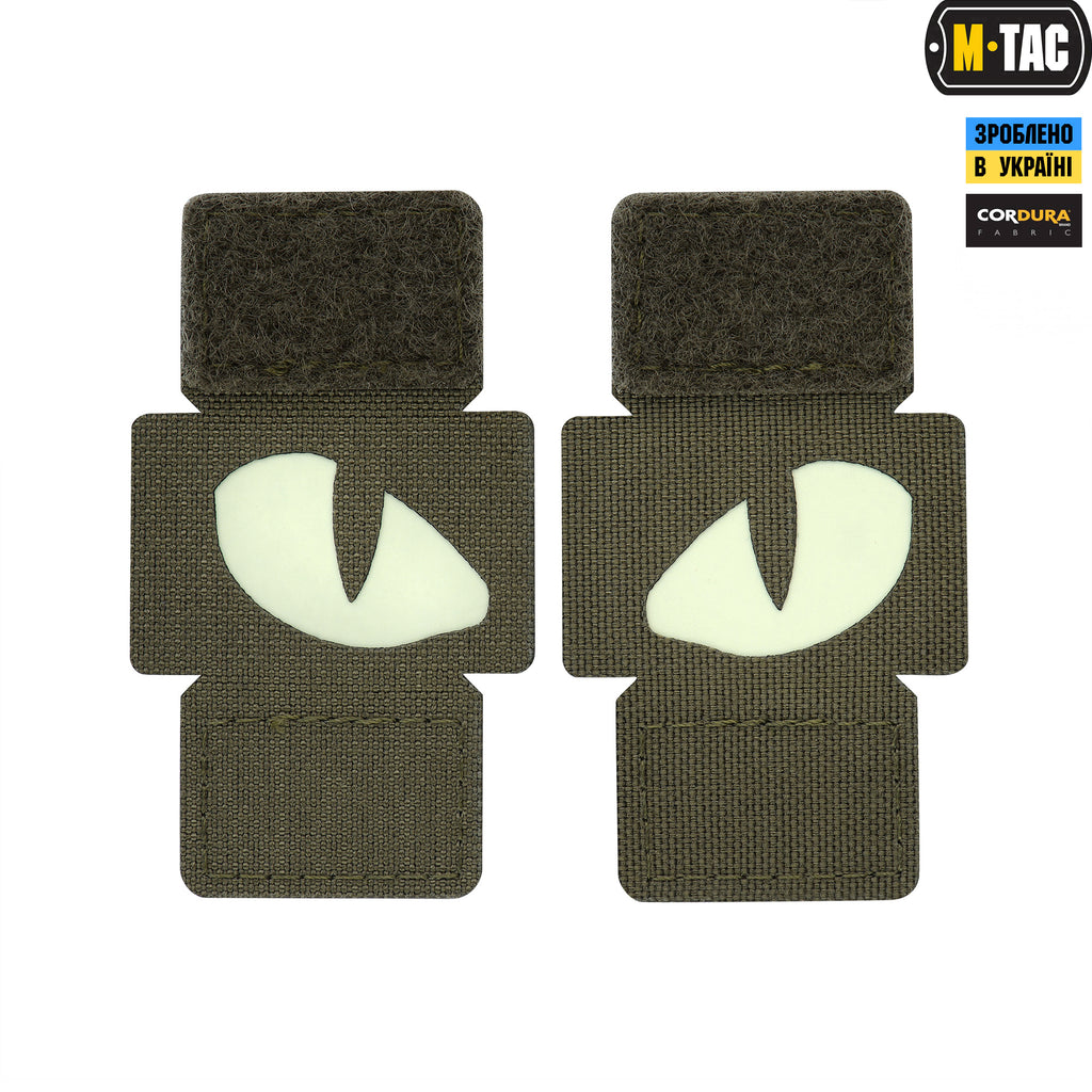 M-Tac нашивка Tiger Eyes Laser Cut (пара) Ranger Green