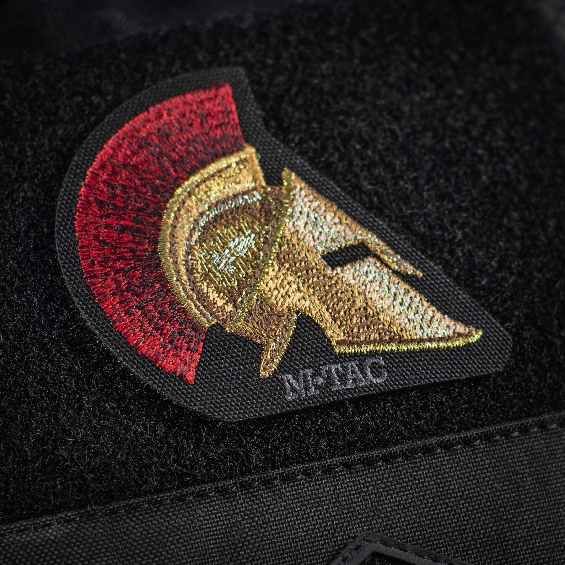 M-Tac нашивка Spartan Helmet (вишивка) Black