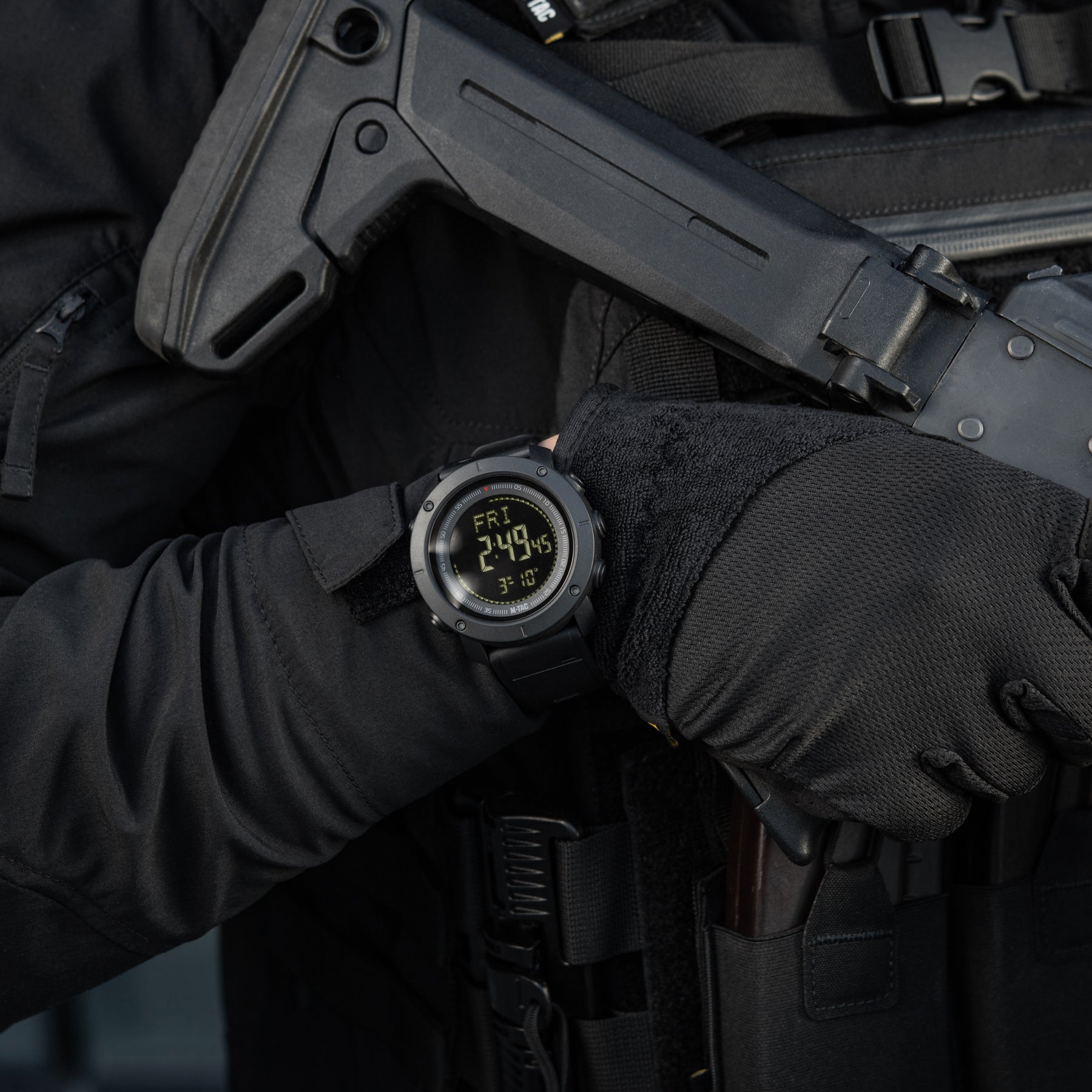 M-Tac годинник тактичний з компасом 2095 Black