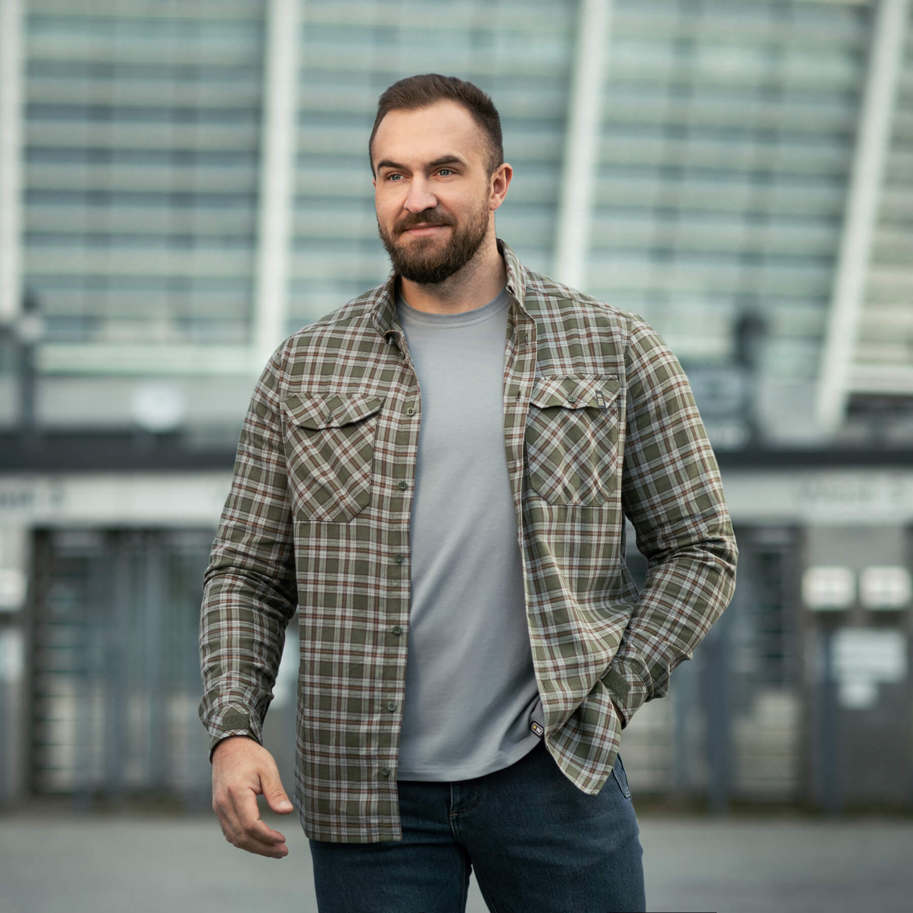 M-Tac сорочка Lumberjack Cotton Shirt Olive/Grey