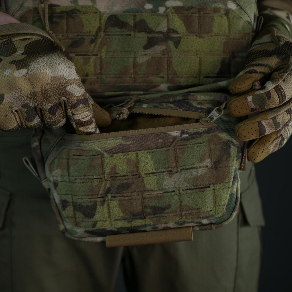 Комплект (захист живота + сумка) Militex Cordura original USA Мультикам розмір (M)