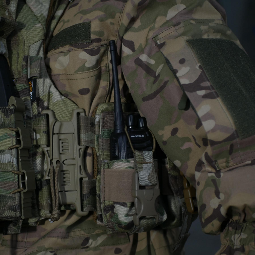 Посилений підсумок під рацію Militex Cordura original USA Мультикам з NIR-просоченням