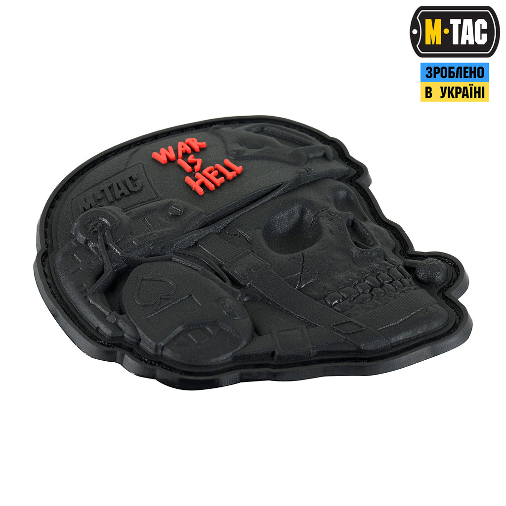 M-Tac нашивка War is Hell 3D PVC Black