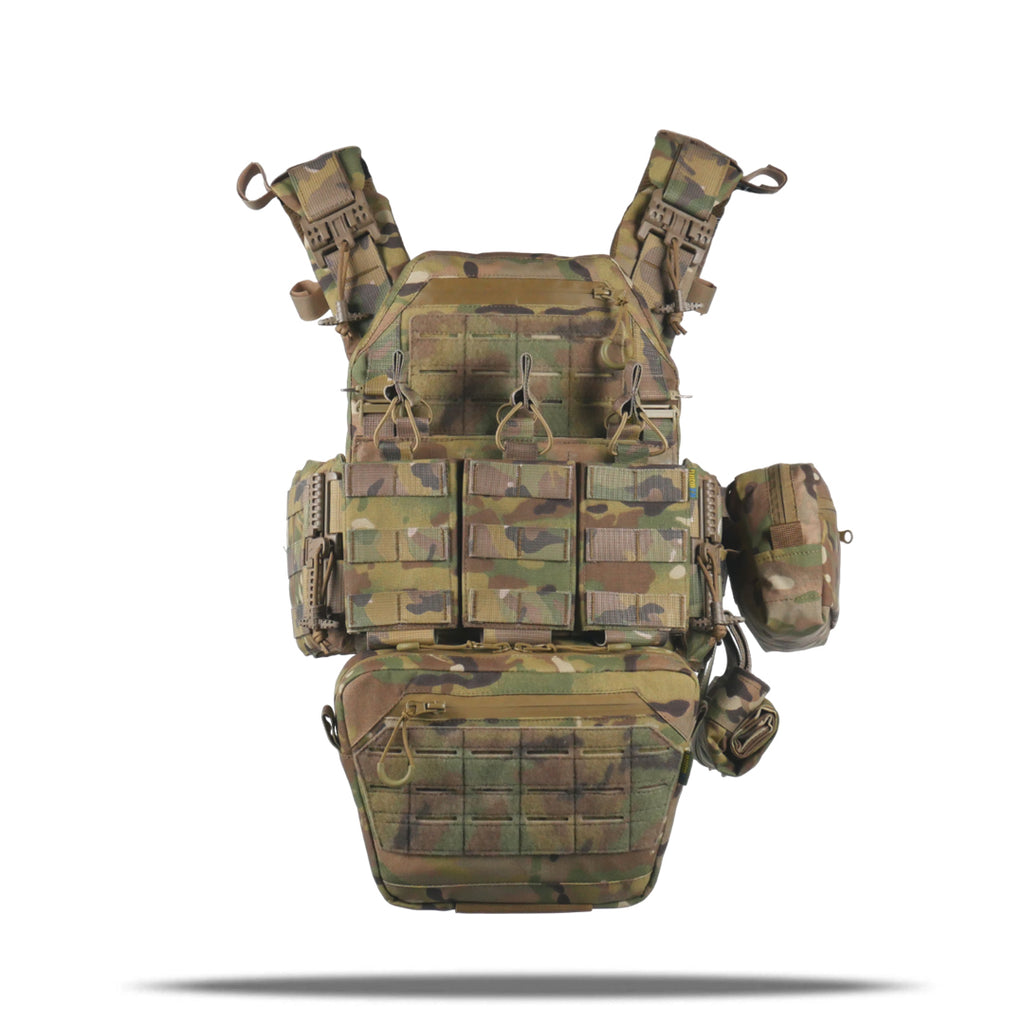 Комплект плитоноска Kiborg GU Gen.2 + 6 підсумків Мультикам