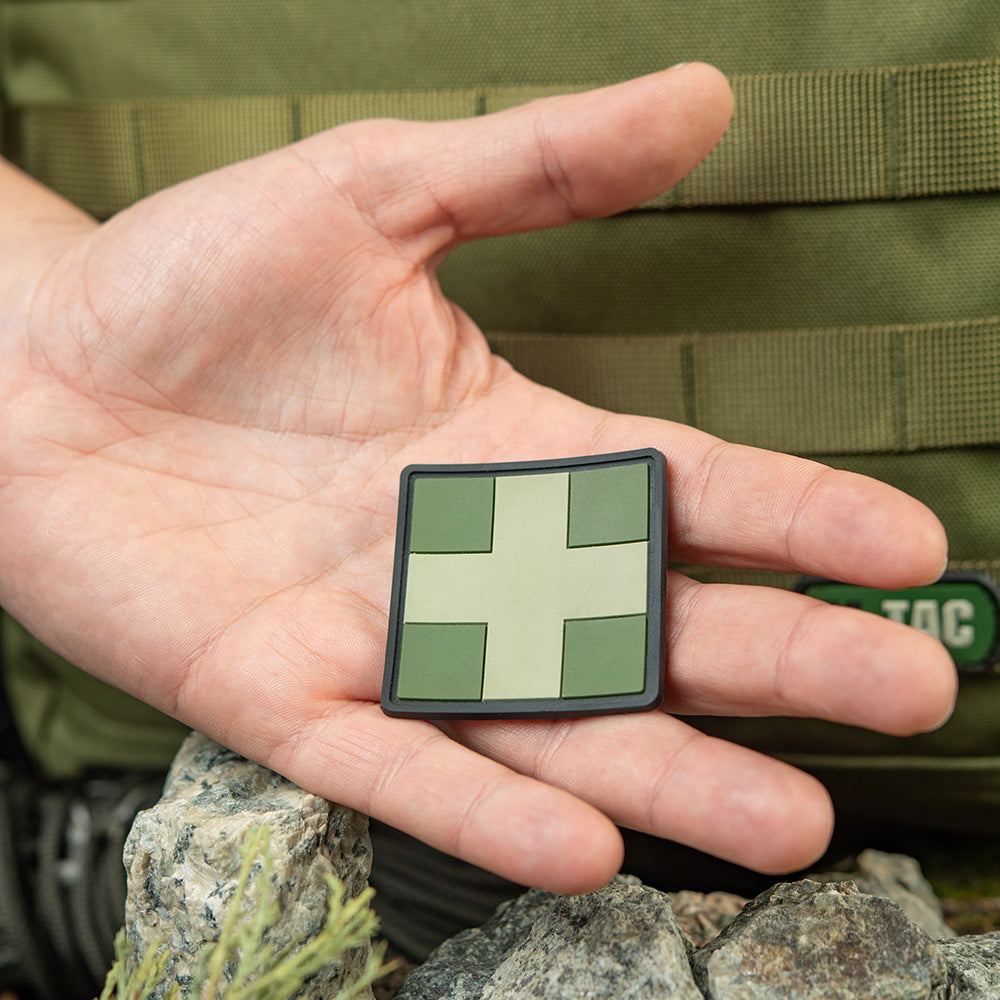 M-Tac нашивка Medic Cross Square ПВХ олива