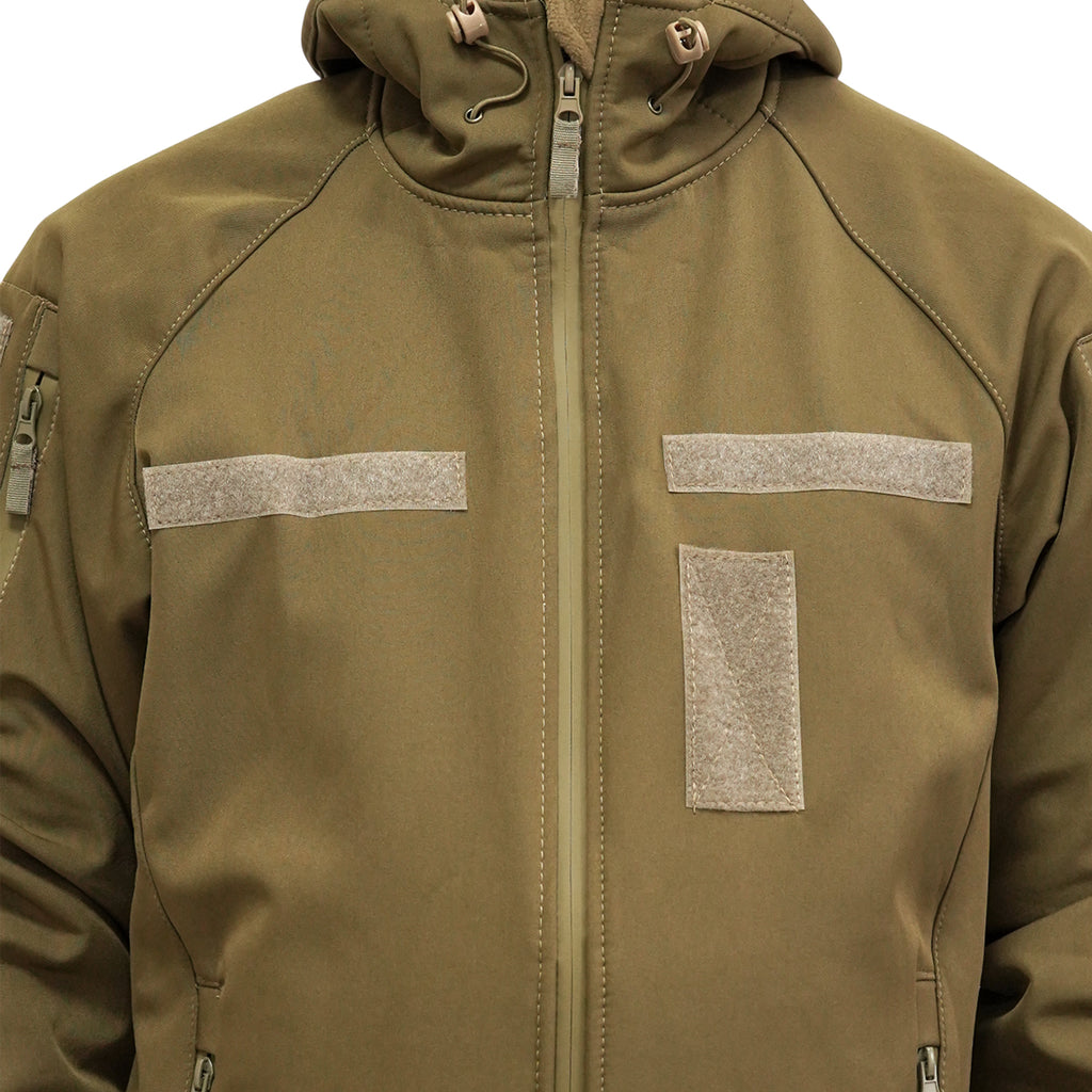 Куртка Windproof Softshell вітрозахисна (койот), водостійка, фліс 320 г/м²