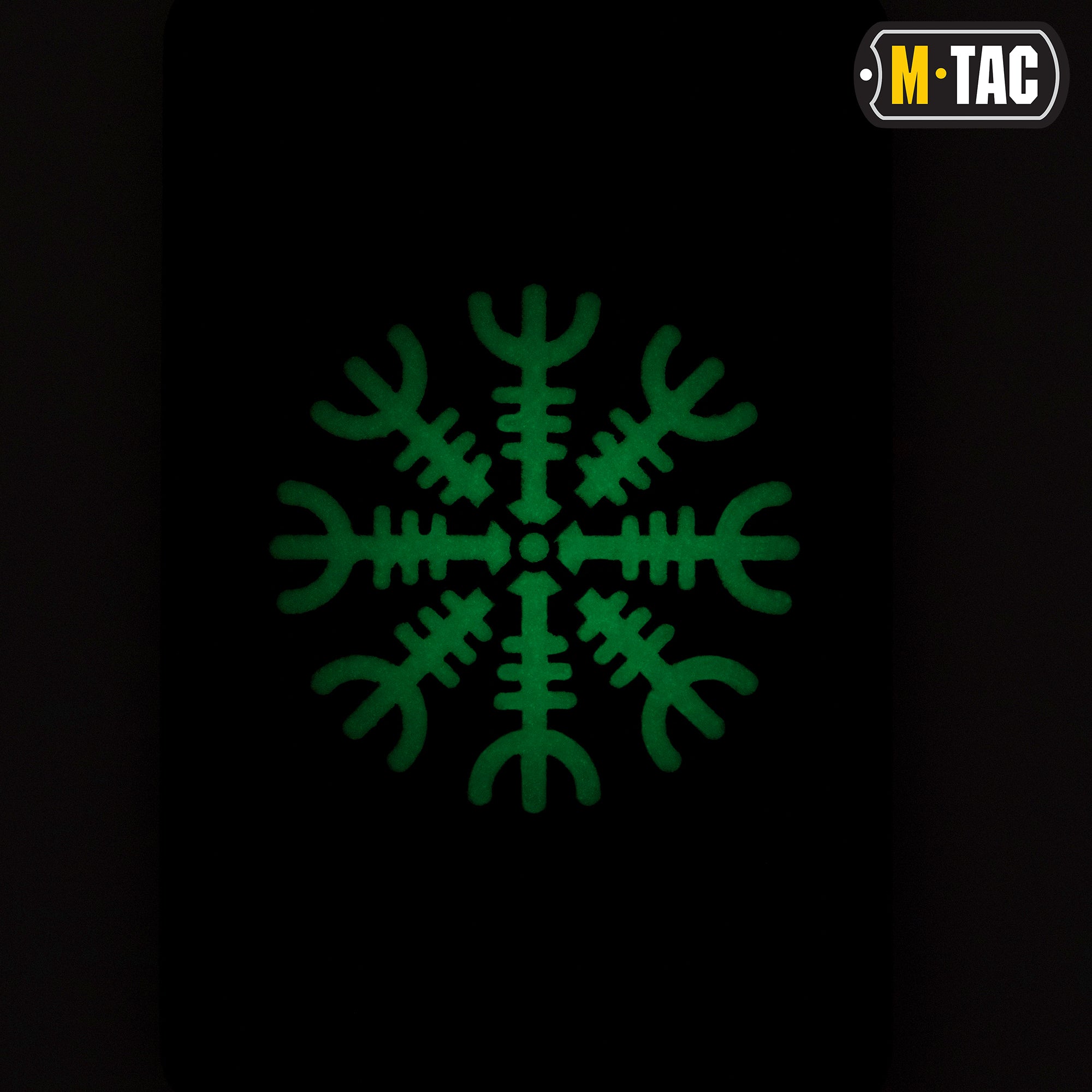 M-Tac нашивка шолом Жаху горизонтальна Laser Cut Black/світлонакопичувач