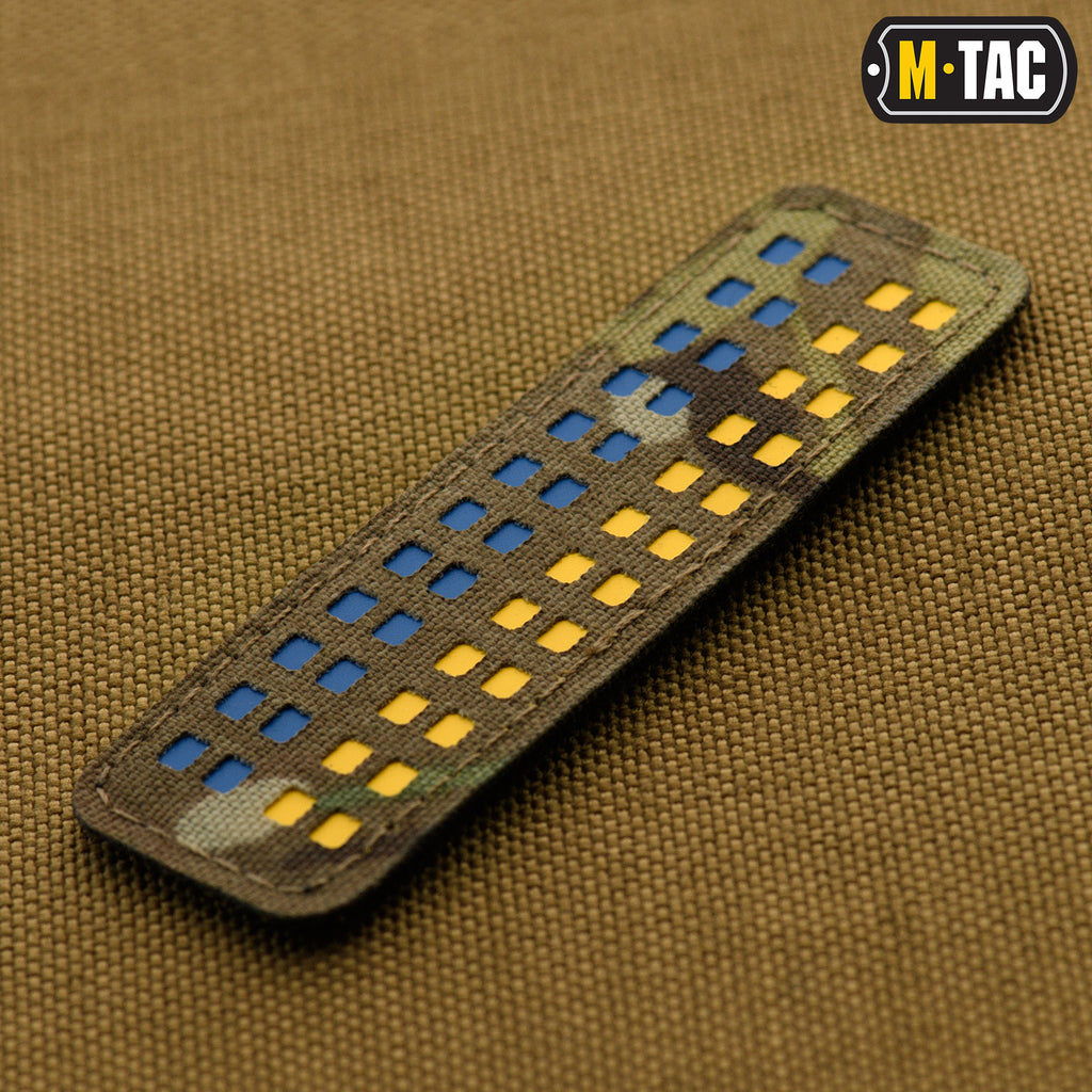 M-Tac нашивка прапор України 25х80 Laser Cut Multicam/Yellow/Blue