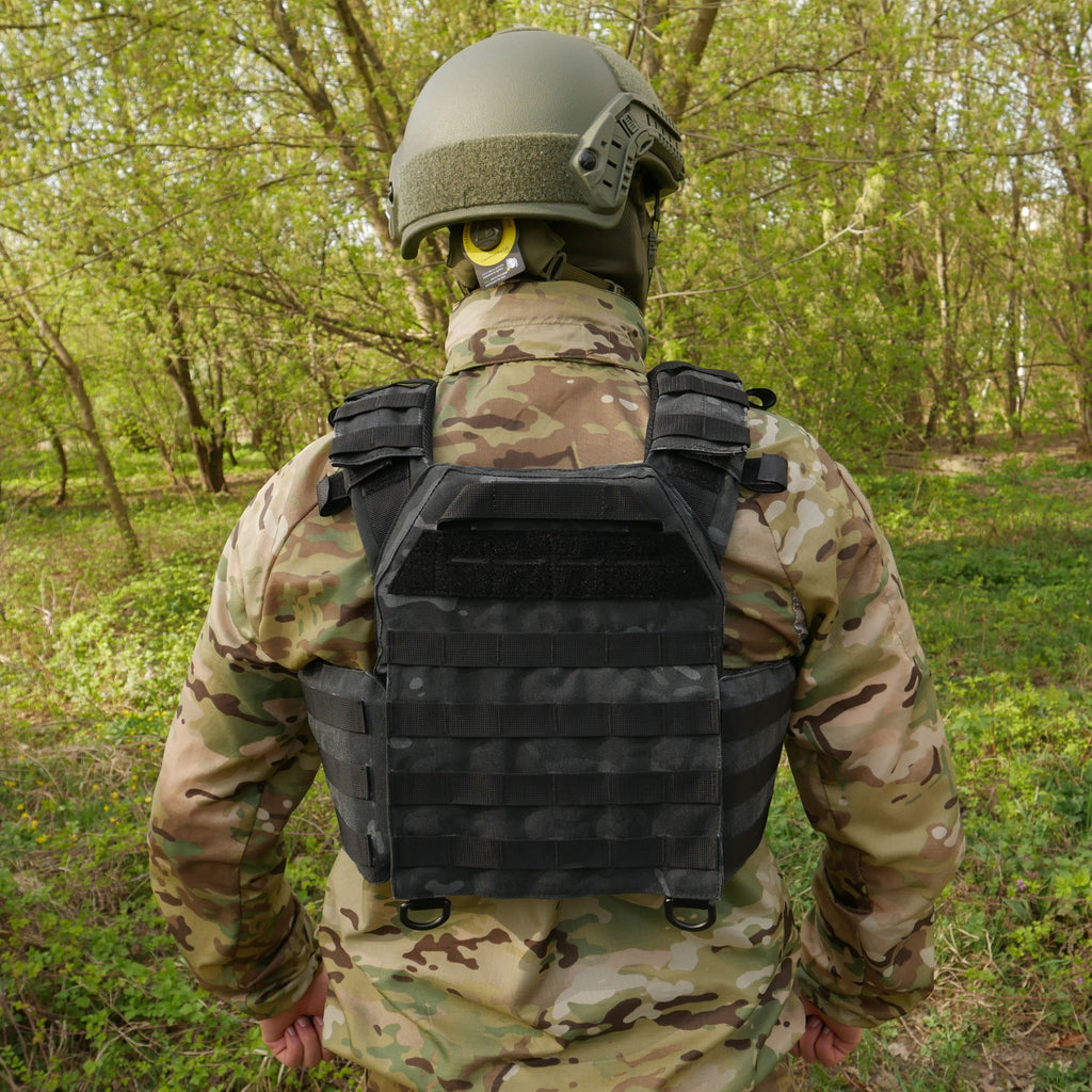 Бронезахист плитоноска Чорний мультикам Kiborg GU gen.2