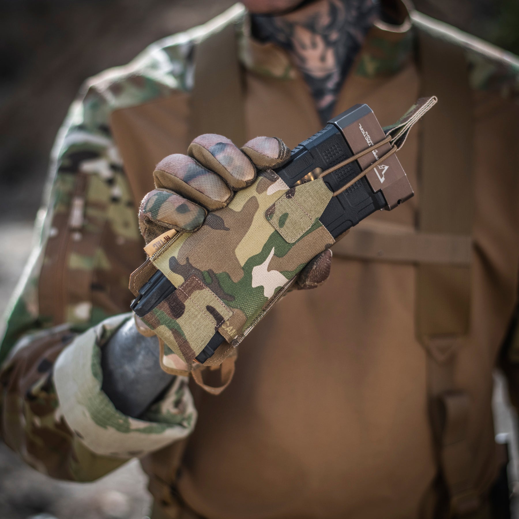 M-Tac підсумок еластичний на 1 магазин Elite Laser Cut Multicam