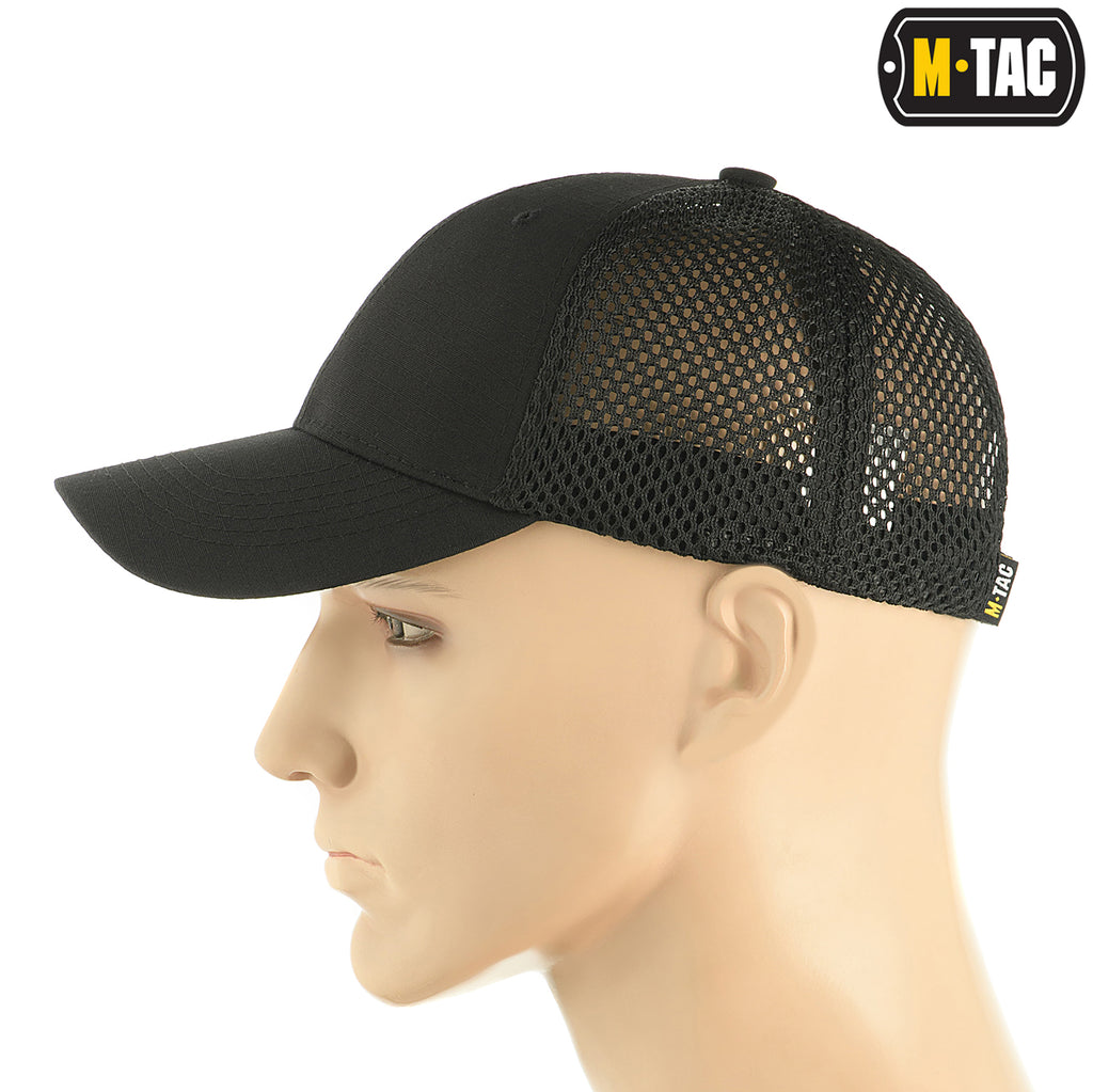 M-Tac бейсболка з сіткою Flex ріп-стоп Black