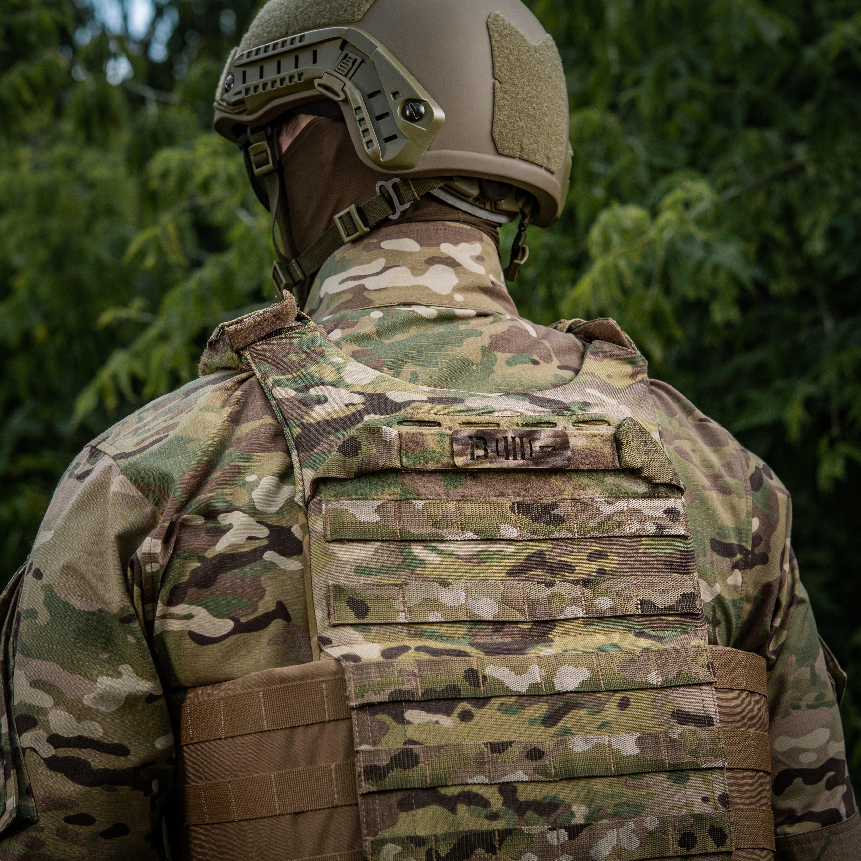 M-Tac нашивка група крові B (III) - наскрізна Laser Cut 25х80 Multicam