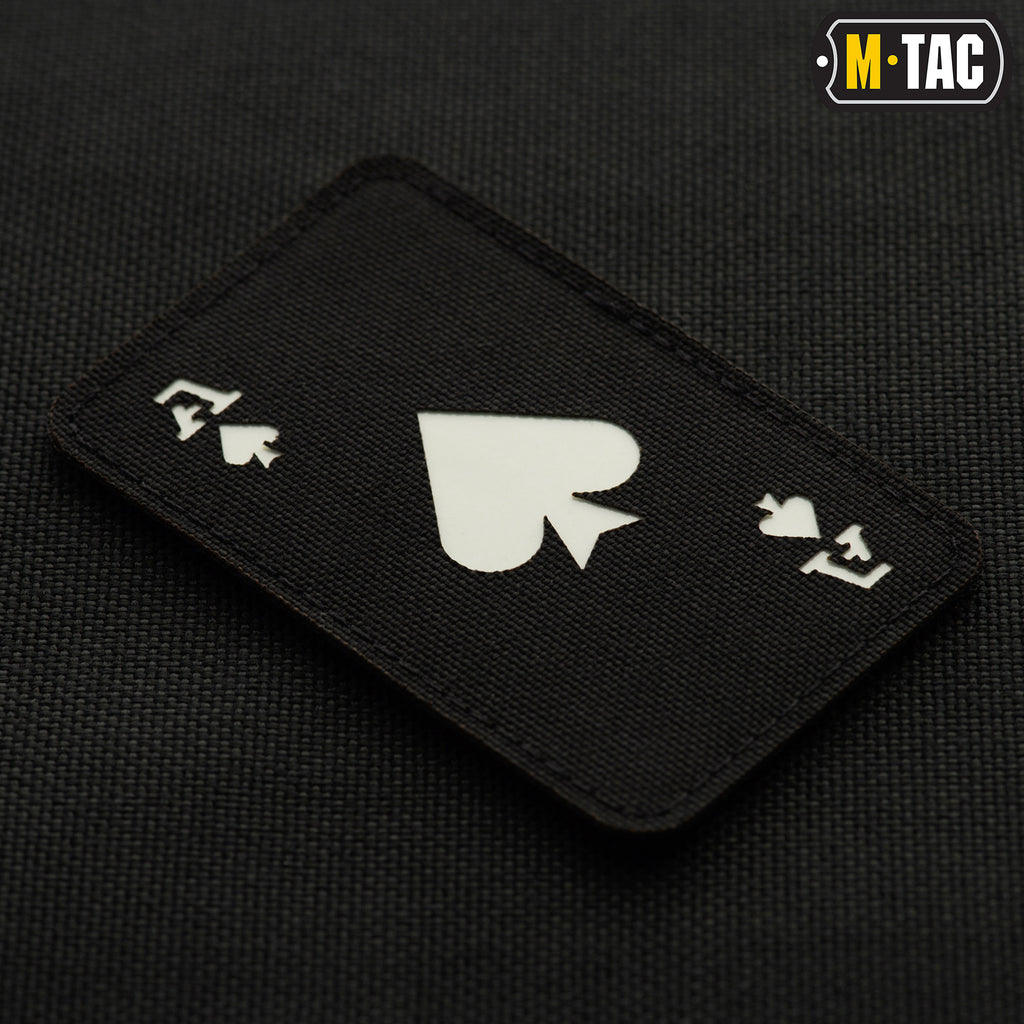 M-Tac нашивка Ace of Spades Laser Cut Black/світлонакопичувач