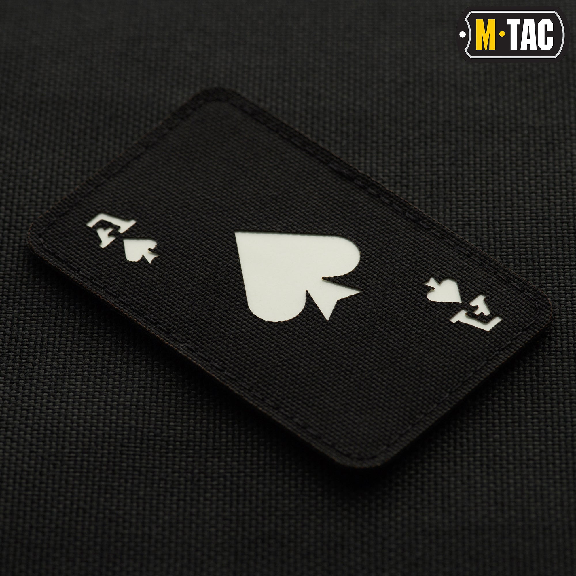 M-Tac нашивка Ace of Spades Laser Cut Black/світлонакопичувач