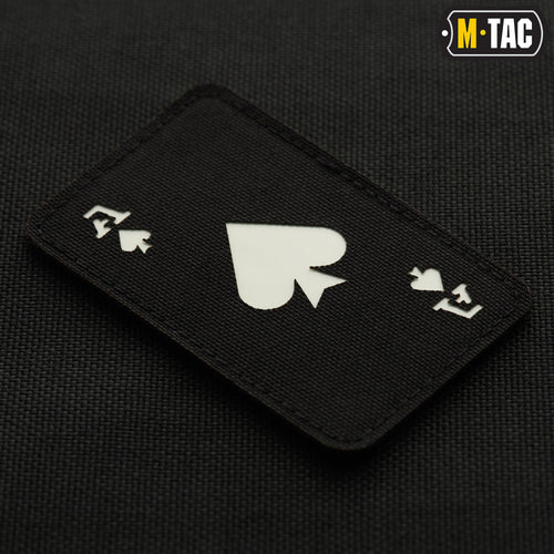 M-Tac нашивка Ace of Spades Laser Cut Black/світлонакопичувач