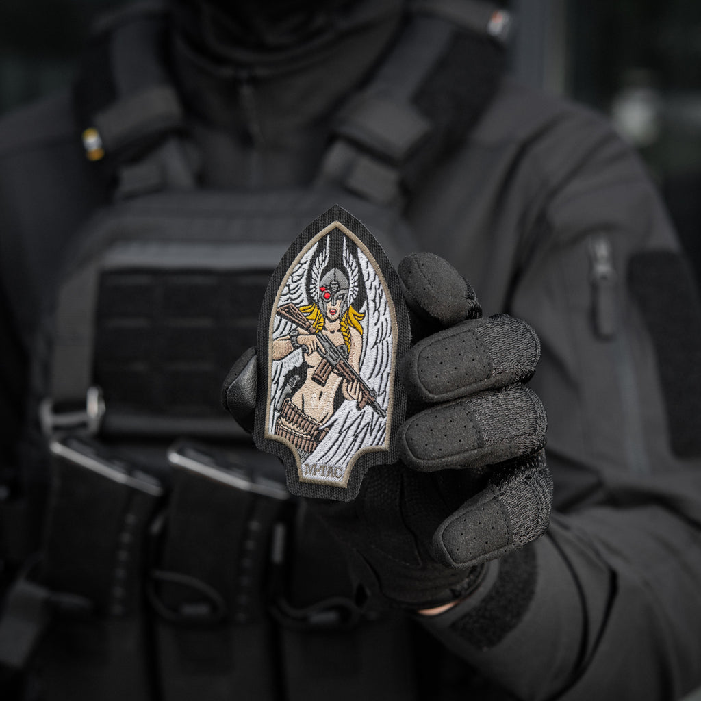 M-Tac нашивка Valkyrie (вишивка) Black/Ranger Green