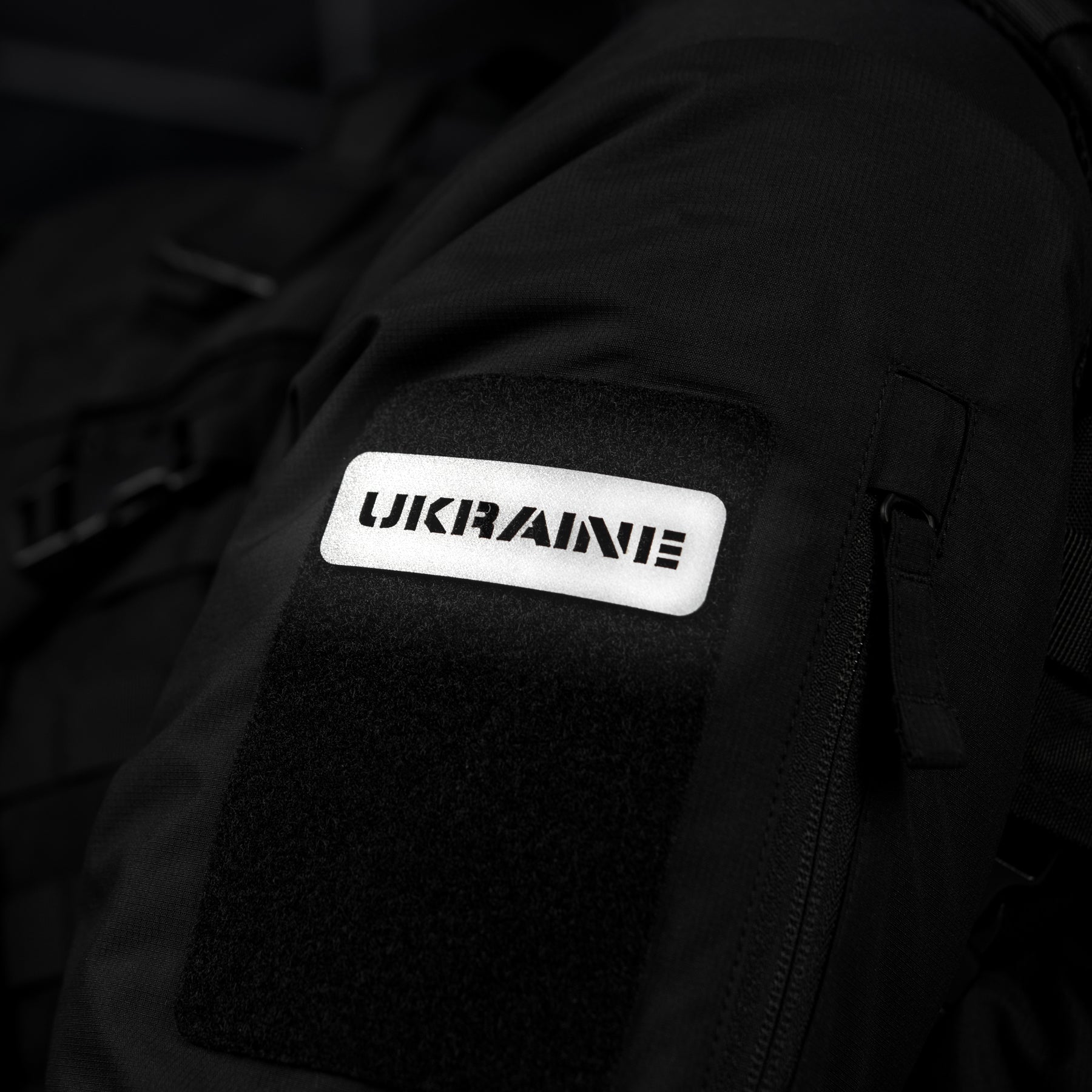 M-Tac нашивка Ukraine скрізна 25х80 Laser Cut Dark Grey/GID