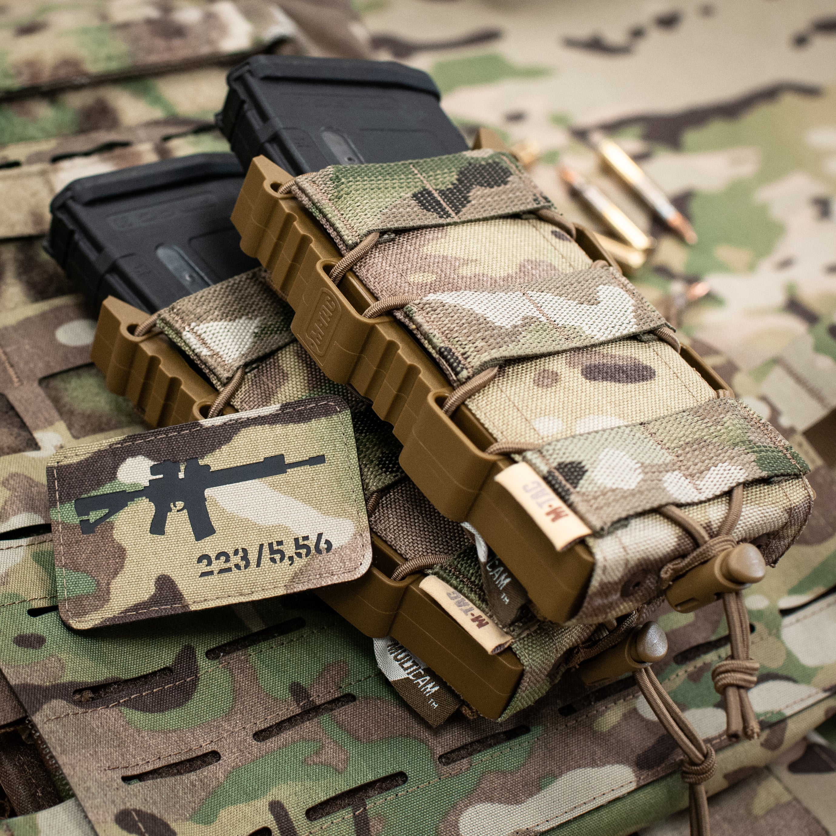 M-Tac нашивка AR-15 223/5,56 Laser Cut Multicam/Black
