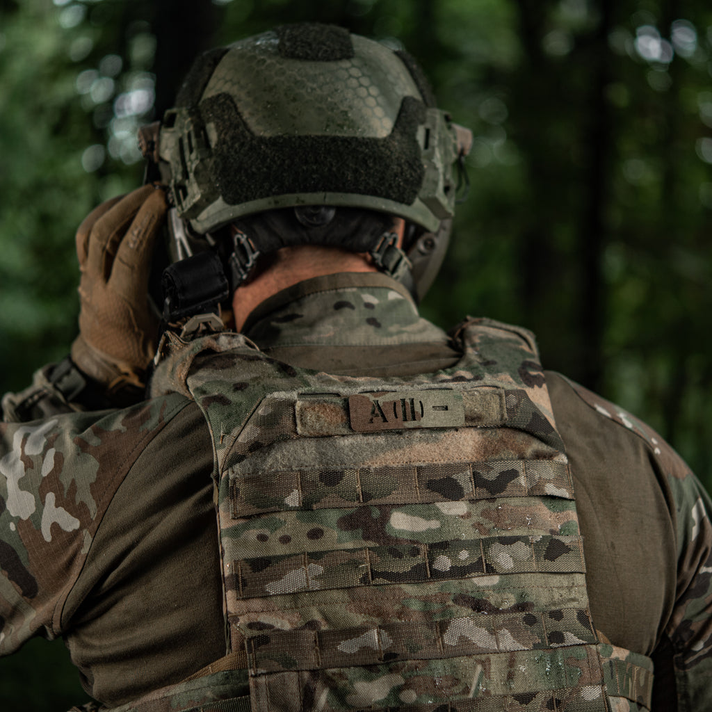 M-Tac нашивка група крові A (II) - наскрізна Laser Cut 25х80 Multicam