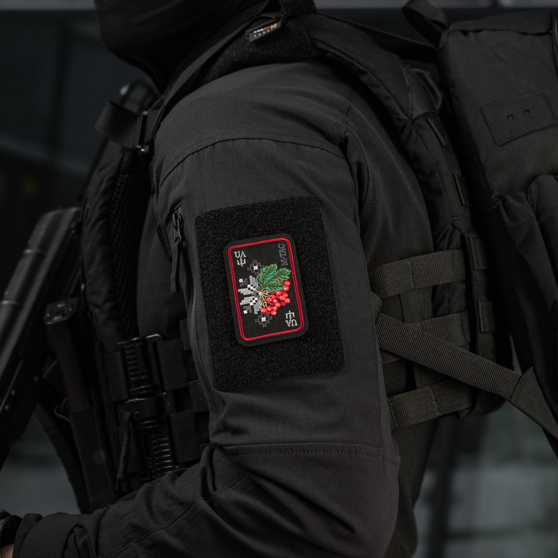 M-Tac нашивка Орнамент Калина (вишивка) Black/Red