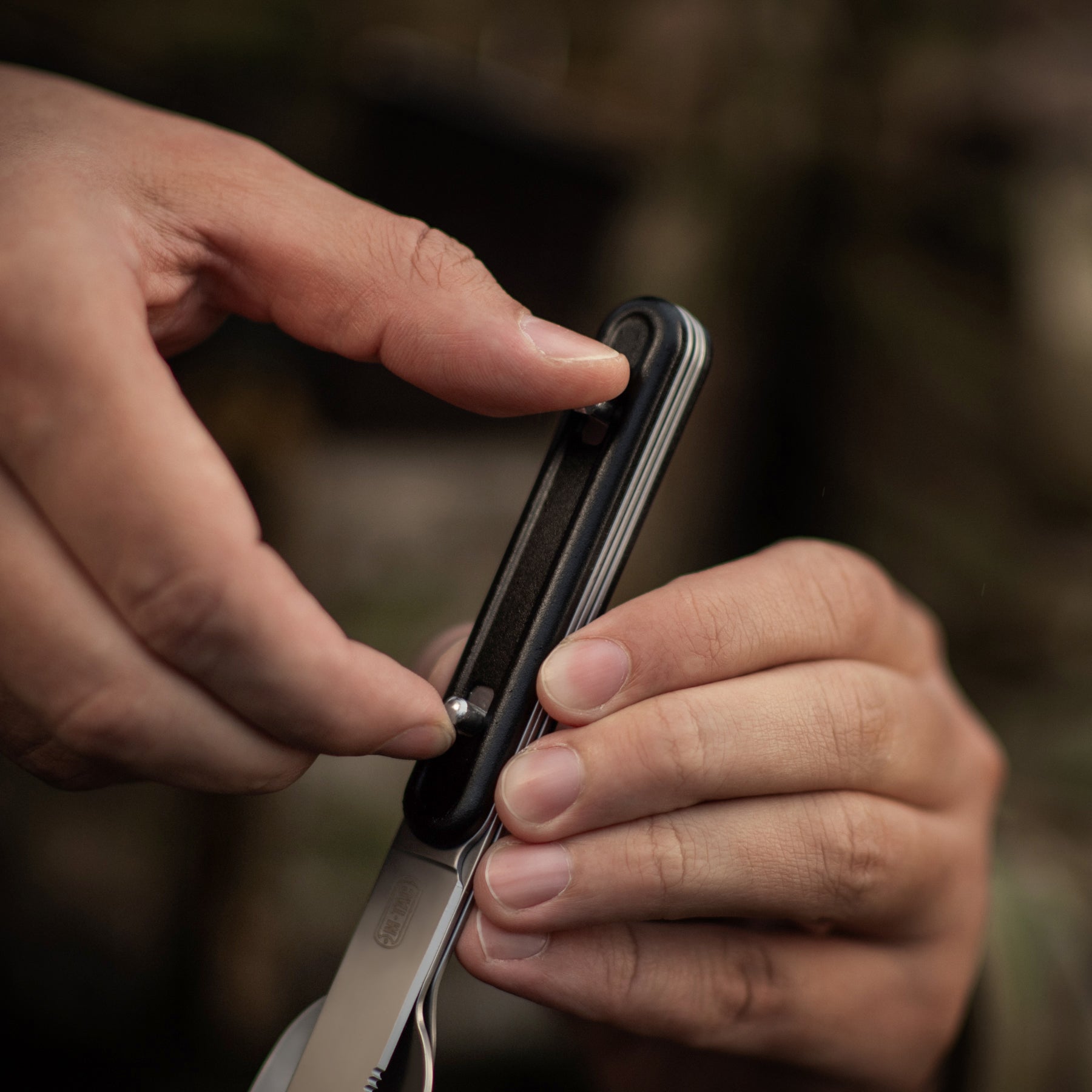 M-Tac столовий набір розємний (3 елемента) Black/Steel