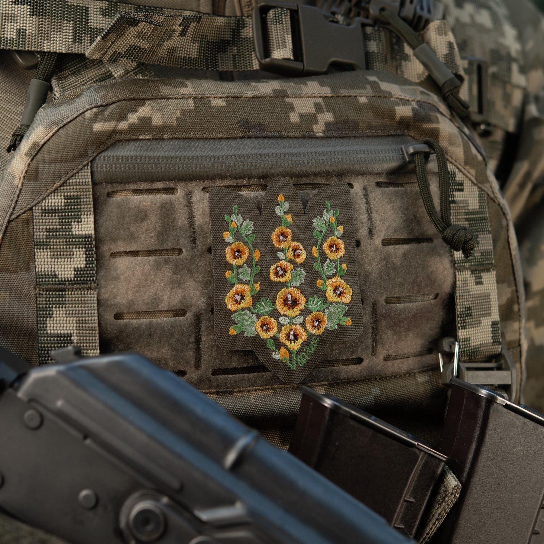 M-Tac нашивка Тризуб Мальви (вишивка) Ranger Green