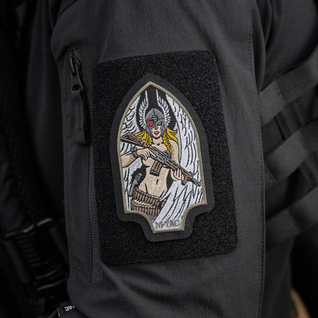 M-Tac нашивка Valkyrie (вишивка) Black/Ranger Green
