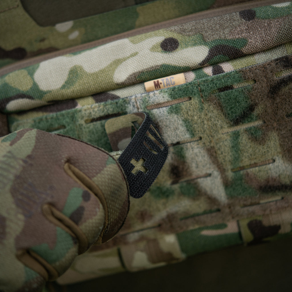 M-Tac нашивка група крові A (II) + наскрізна Laser Cut 25х80 Multicam