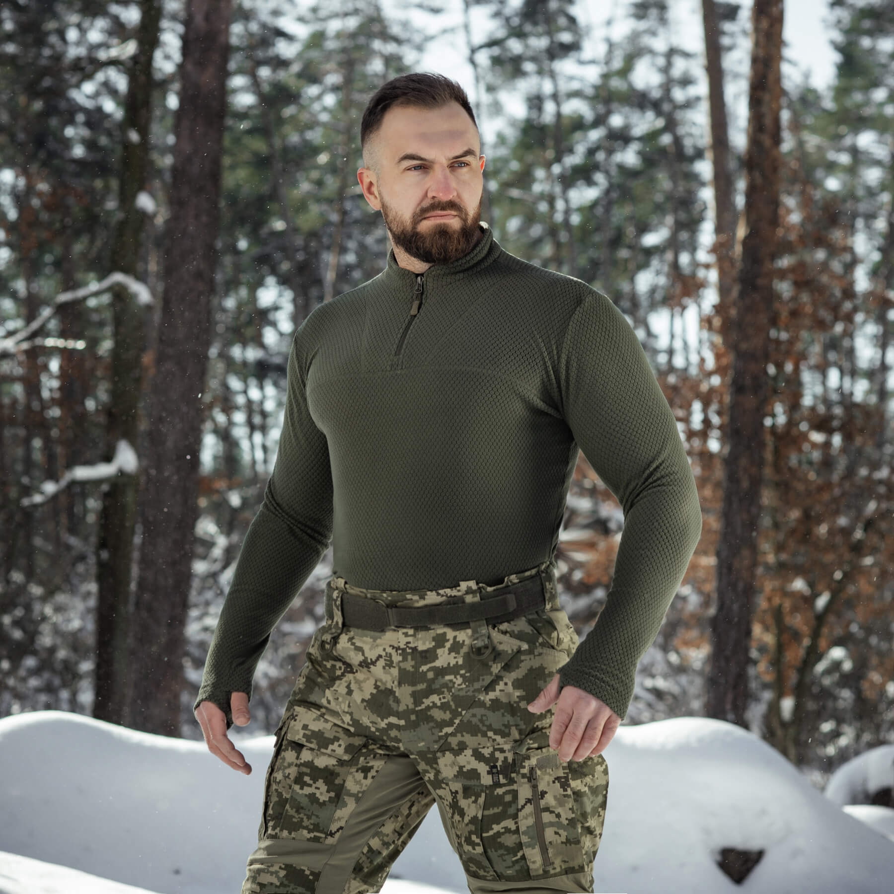 M-Tac термосорочка фліс Delta Level 2 Hex Army Olive