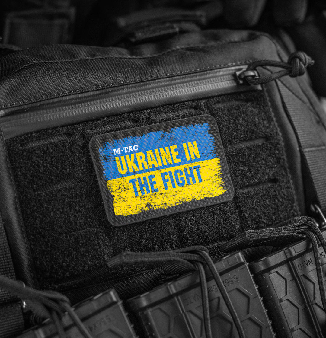 M-Tac нашивка Ukraine in the Fight (80х50 мм)