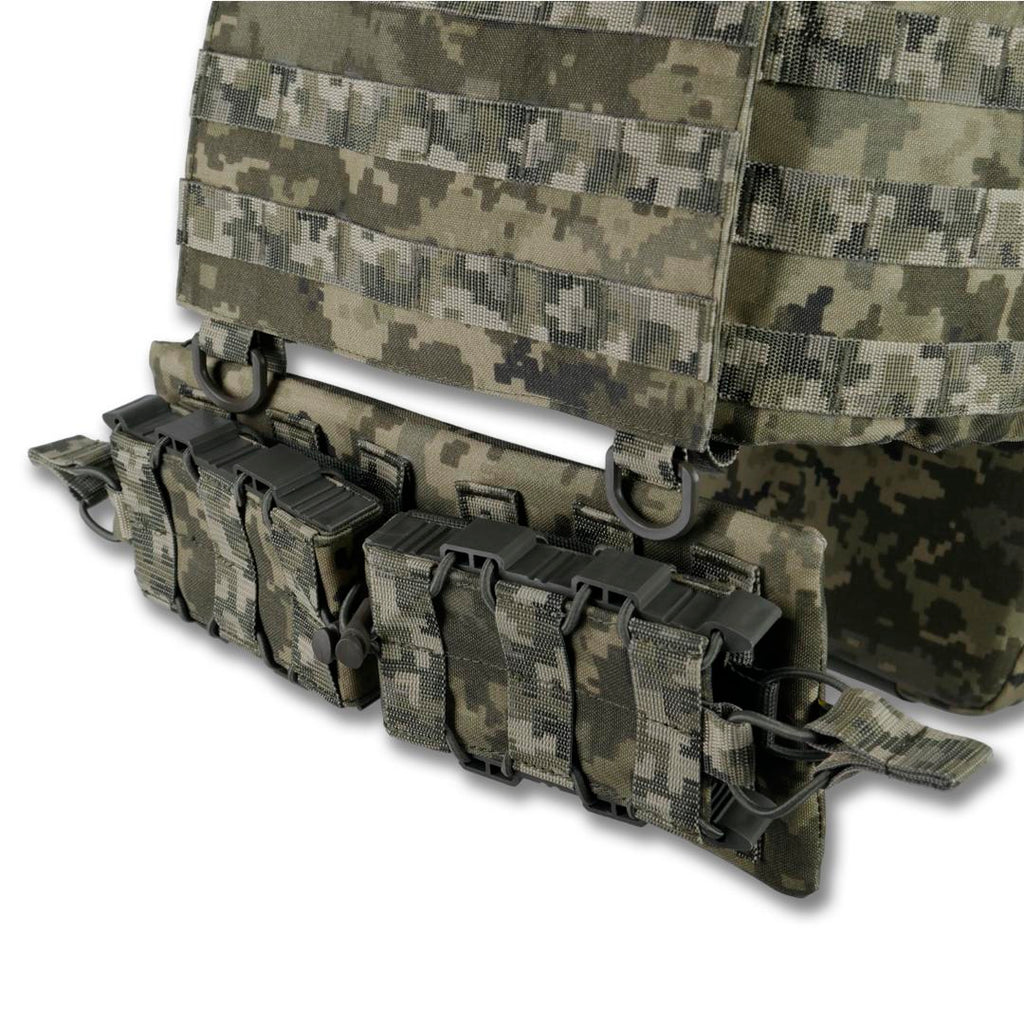 Комплект Плитоноска Kiborg GU Gen.2 з двома підсумками та захистом 1 класу Піксель