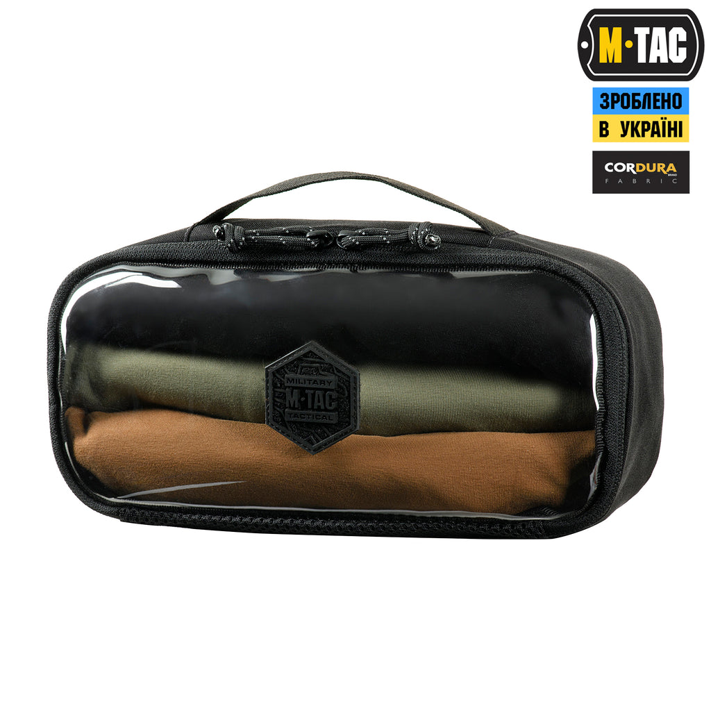 M-Tac органайзер утилітарний прозорий Elite Medium Gen.II Black