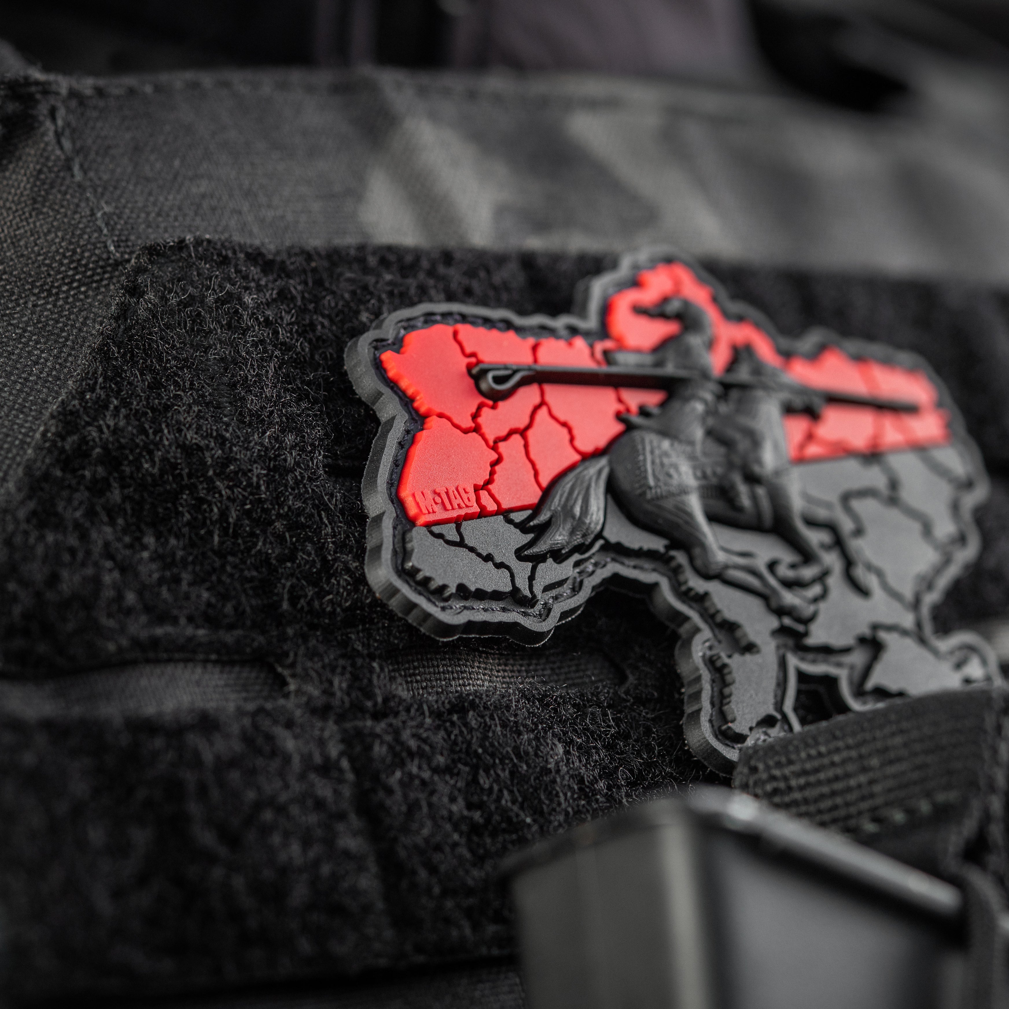 M-Tac нашивка Козацька Україна 3D PVC Red/Black