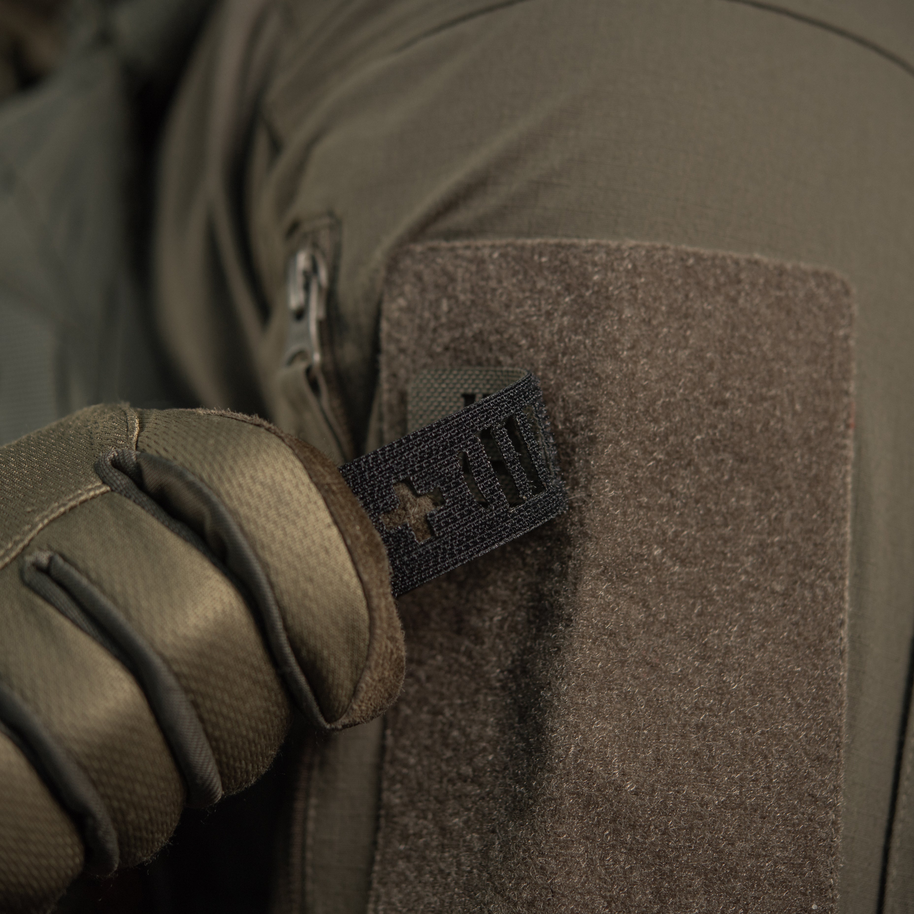 M-Tac нашивка група крові B (III) + наскрізна Laser Cut 25х80 Ranger Green