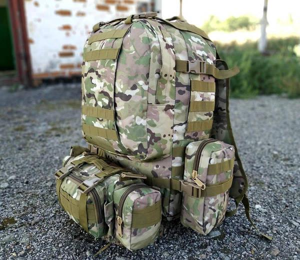 Військово-тактичний рюкзак Molle Assault 55 L+ 3 органайзери Мультикам