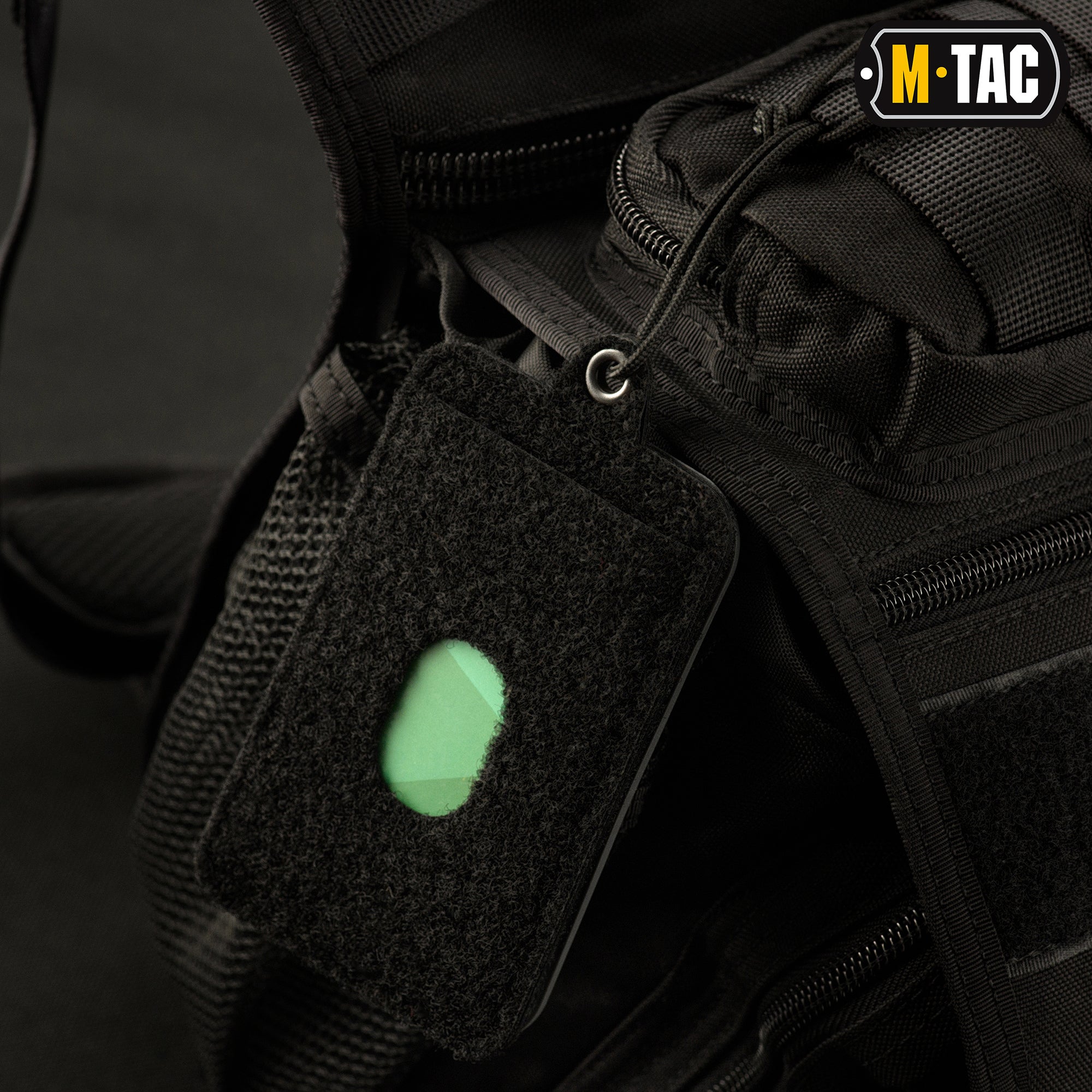 M-Tac панель для нашивок підвісна з кишенею для ID-картки Black