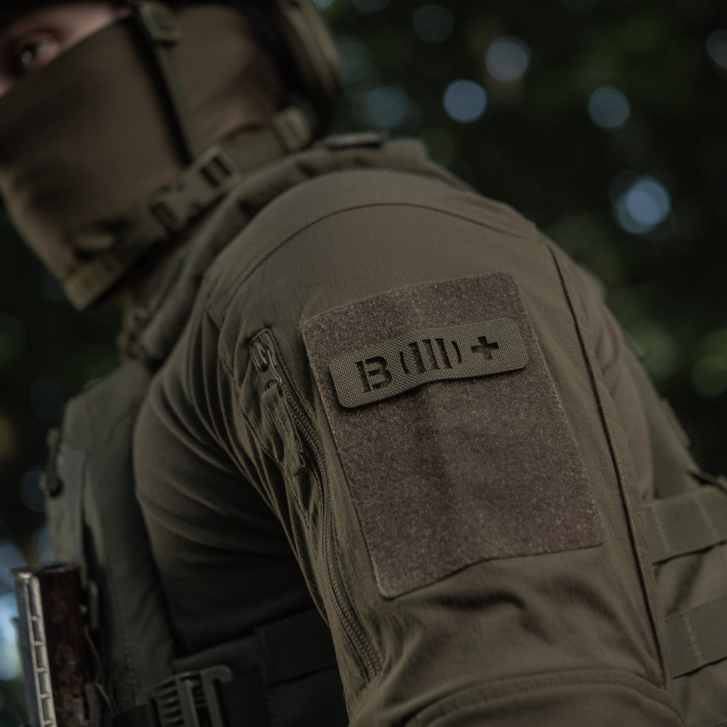 M-Tac нашивка група крові B (III) + наскрізна Laser Cut 25х80 Ranger Green