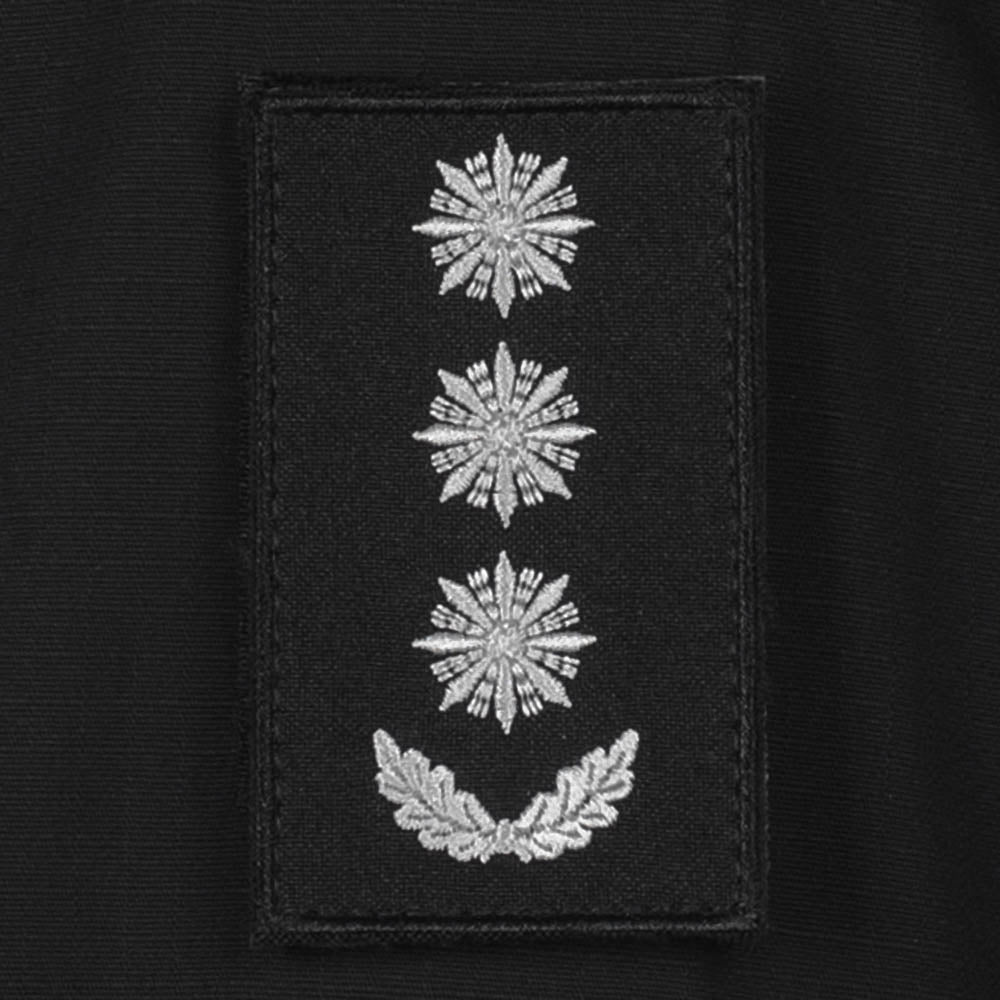 Погони Полковник Поліції (пара) на липучці чорні 8х5см