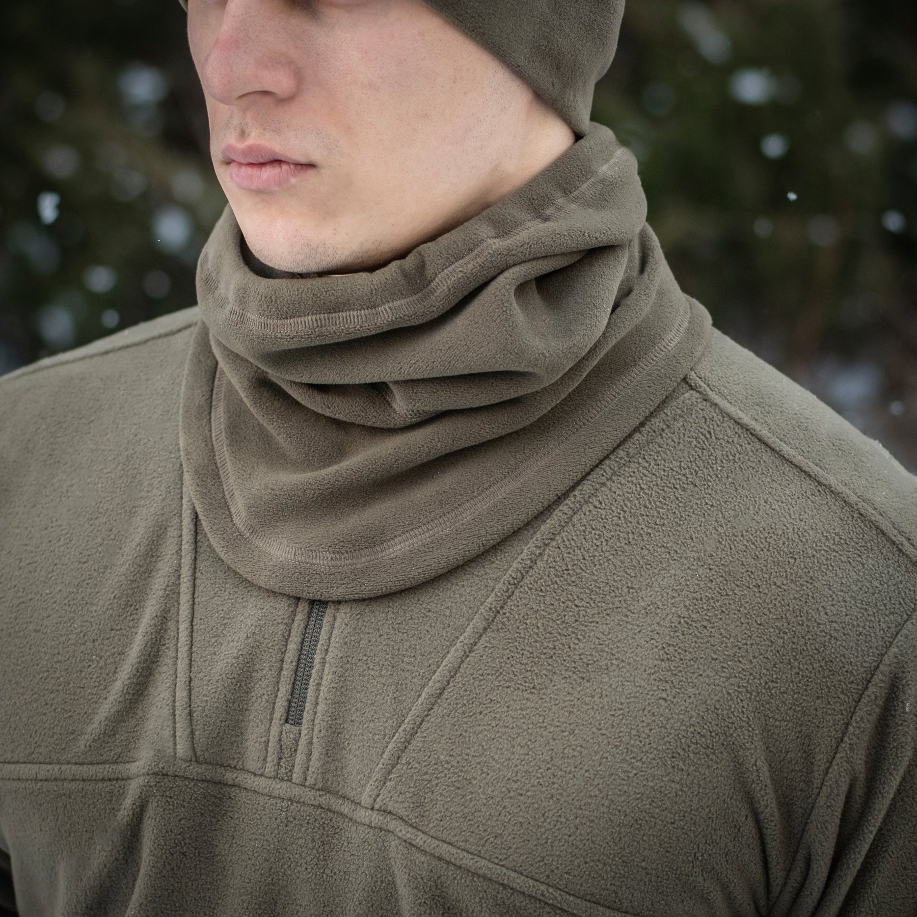 M-Tac шарф-труба анатомічний з затяжкою Polartec Dark Olive