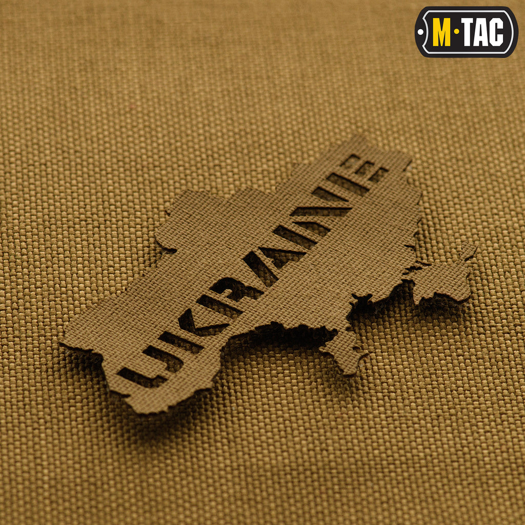 M-Tac нашивка Ukraine (контур) скрізна Laser Cut Coyote