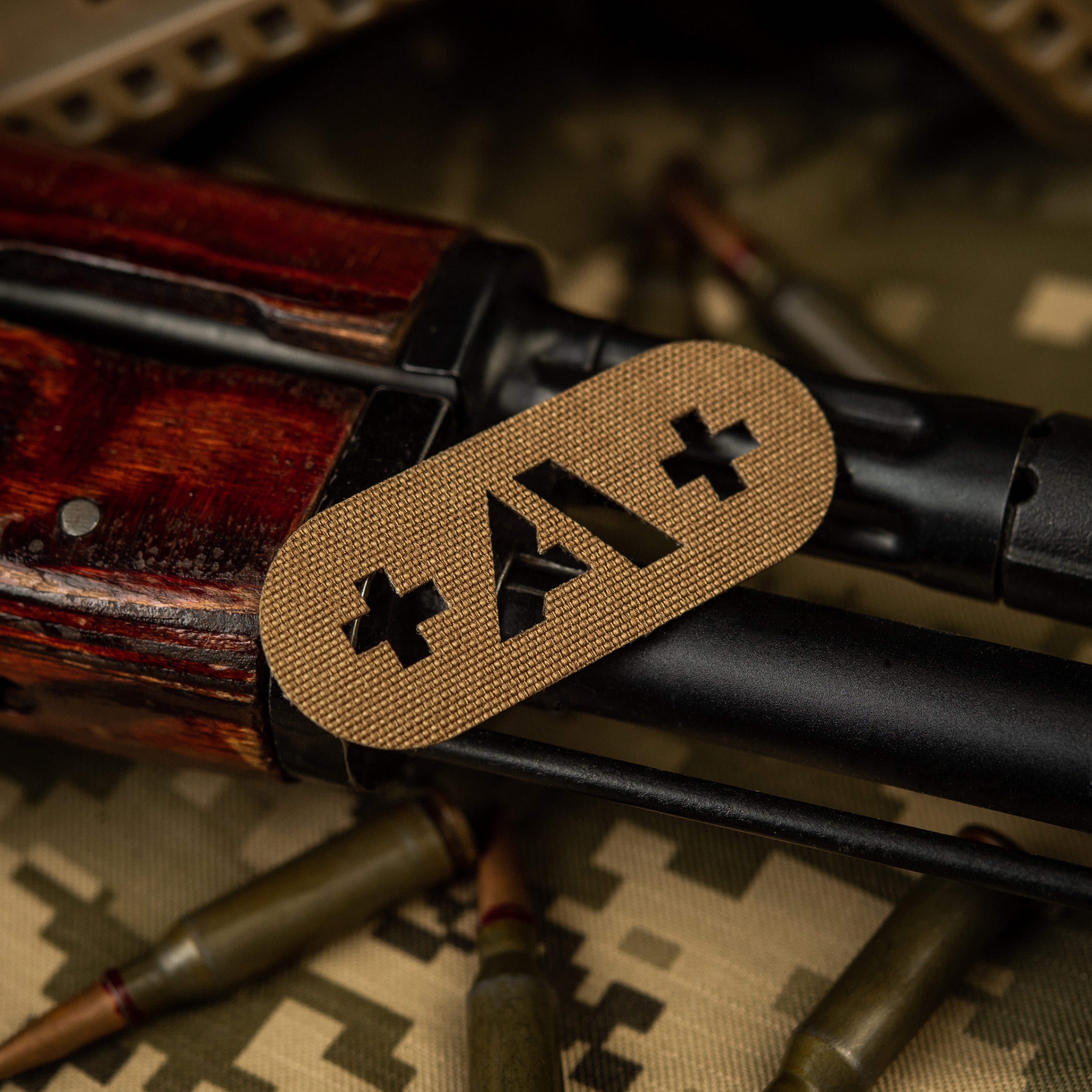 M-Tac нашивка група крові +A+ наскрізна Laser Cut Coyote
