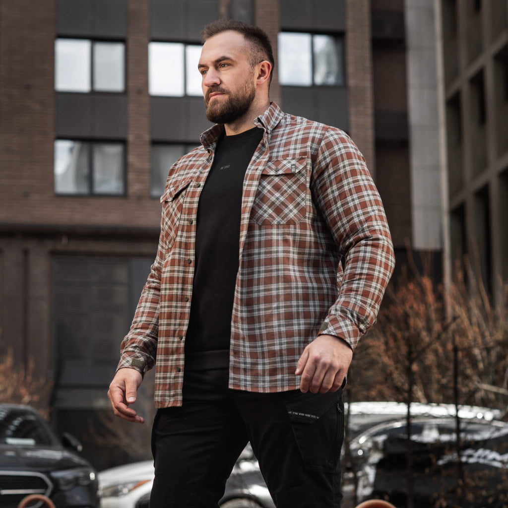 M-Tac сорочка Lumberjack Cotton Shirt Brown/Grey