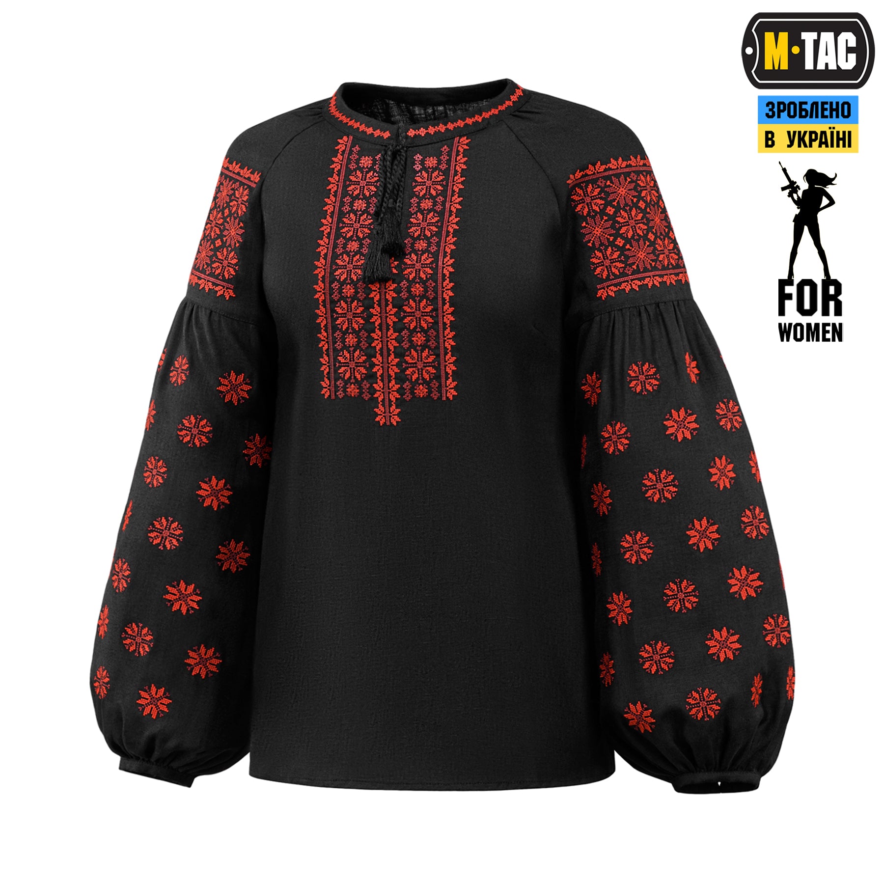 M-Tac вишиванка жіноча 100% льон чорна