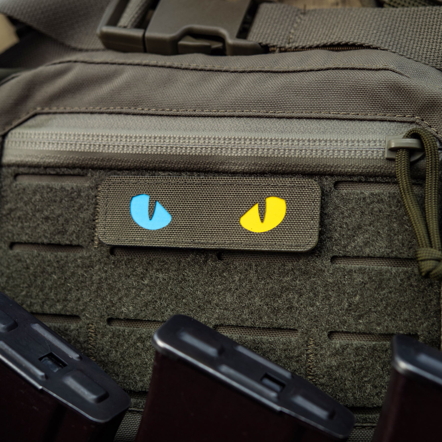 M-Tac нашивка Cat Eyes Laser Cut Ranger Green/Yellow/Blue/GID