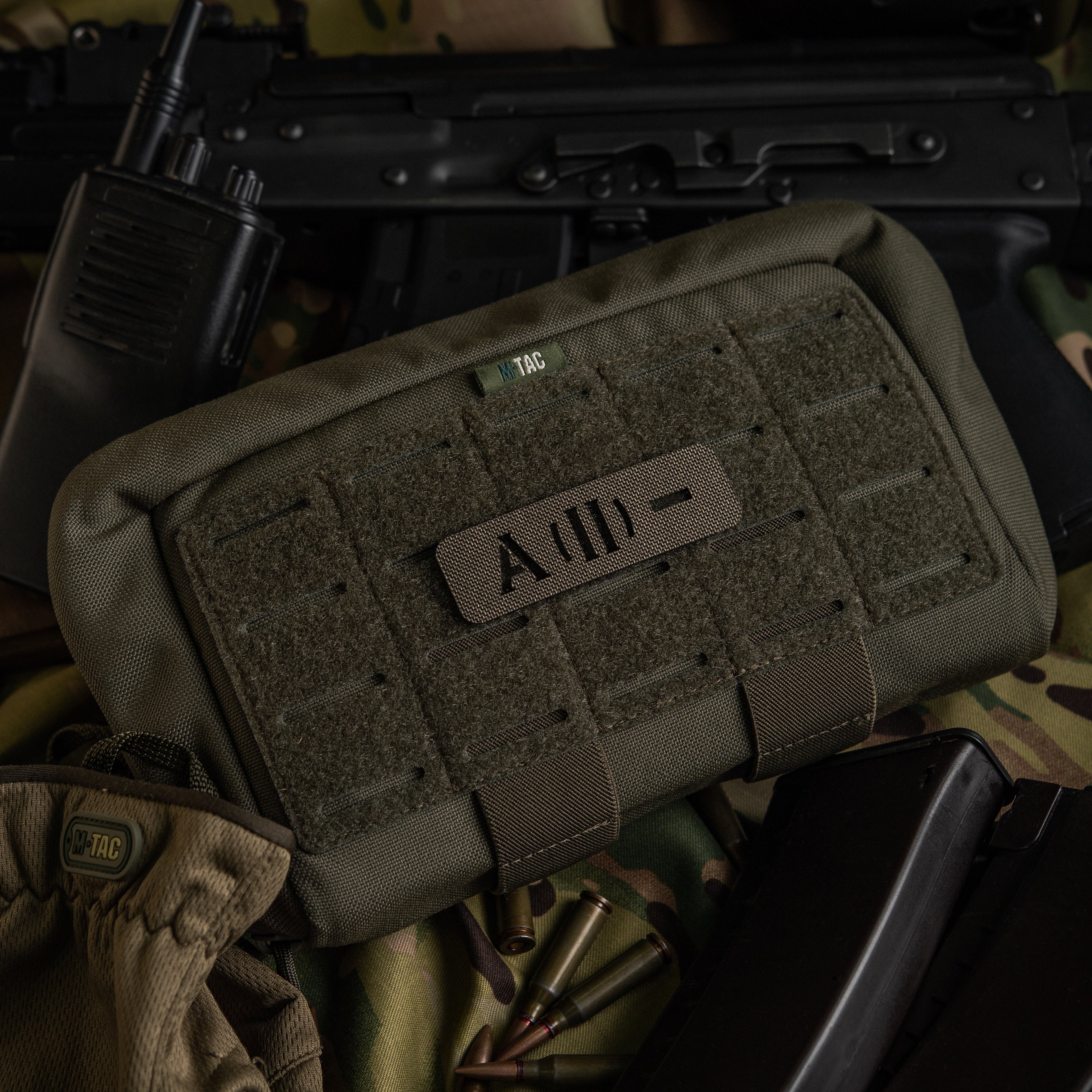 M-Tac нашивка група крові A (II) - наскрізна Laser Cut 25х80 Ranger Green
